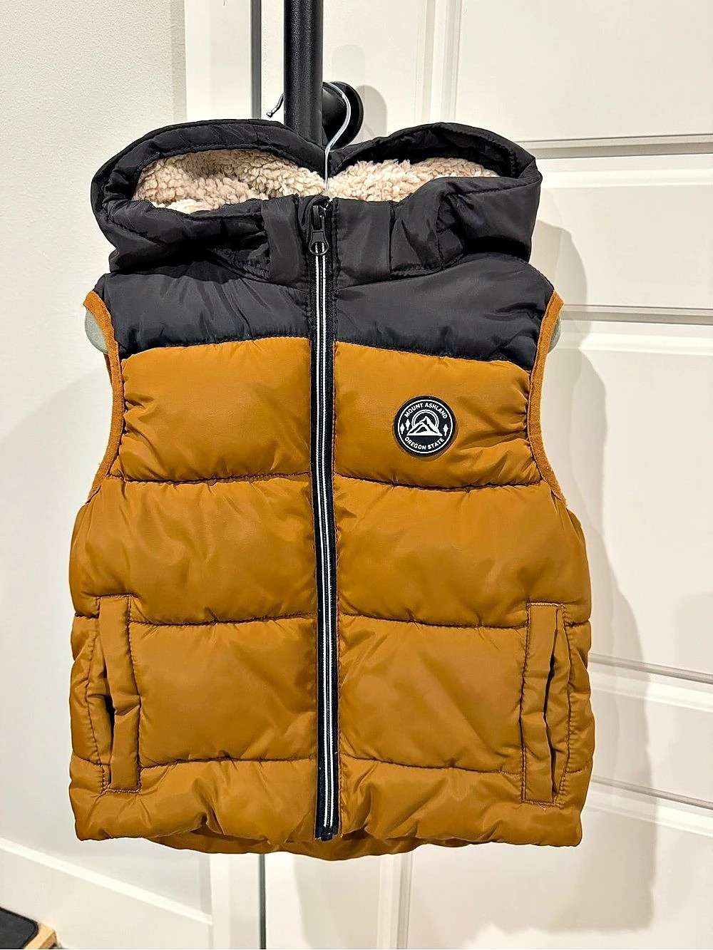 H&M Color Block Hooded Puffer Vest